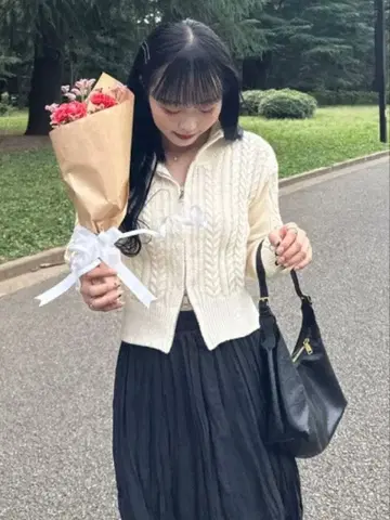 2회 사용 nugu/케이블 2way 크롭 집업