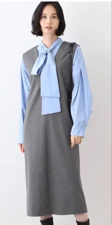 INDIVI 울 라이크 점퍼 스커트