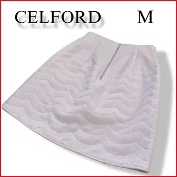 [새상품급] 셀포드 퀼팅 울 사다리꼴 스커트 이너 팬츠 핑크 M