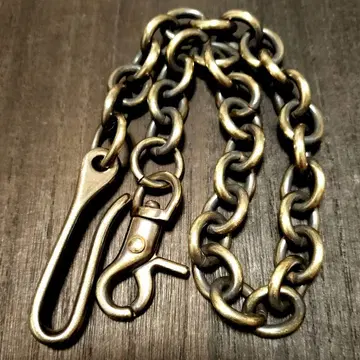 훈제 놋쇠 원형 타원형 13mm 지갑 체인 빈티지 원형 후크