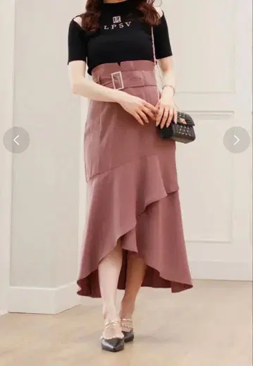 LIP SERVICE 카슈쿨 헤머메이드 스커트 다크 핑크