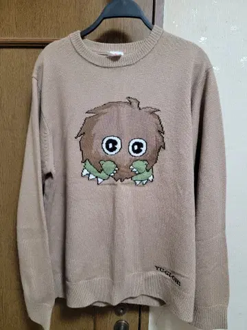 유희왕 25주년 기념 스웨터 XL 베이지