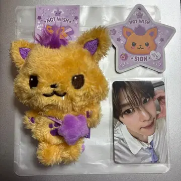 시오닌 키링 시온 NCT WISH 특전 트레이딩 카드 봉제 인형