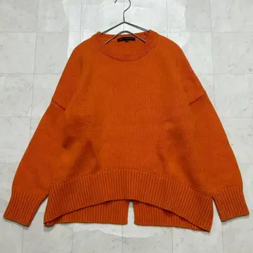 23구 울 캐시미어 블렌드 니트 크루넥 오렌지 38