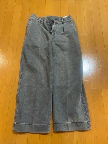 오카야마제 그레이 와이드 팬츠 사이즈 2
