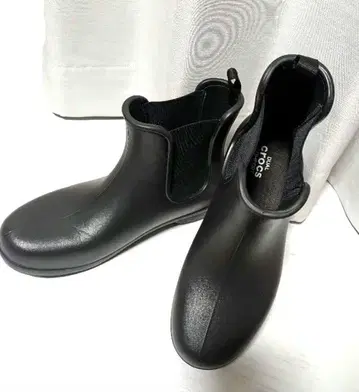 crocs 사이드 고어 부츠 레인부츠 러버 W8 24cm 새상품급