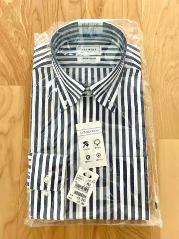 AOKI LES MUES 논아이론 스트라이프 셔츠