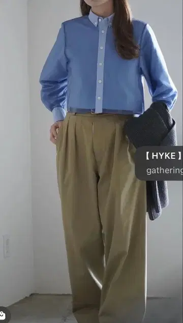 미사용 새상품 HYKE 하이크 시어 도킹 셔츠 1