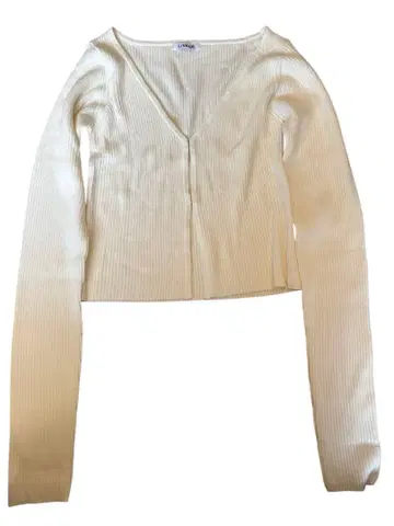 리바리에 LIVALIE 프론트 후크 가디건 화이트