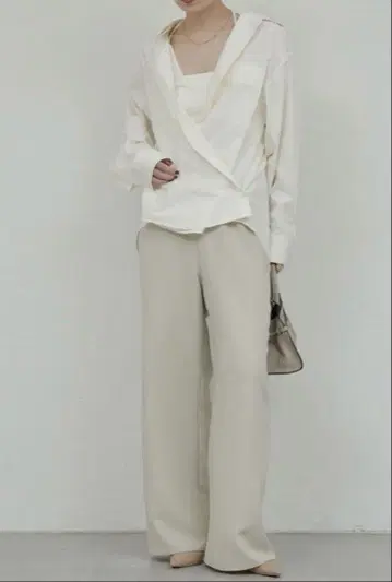 [ 슬림 레그 팬츠 ] 와이드 드로스트 팬츠 0