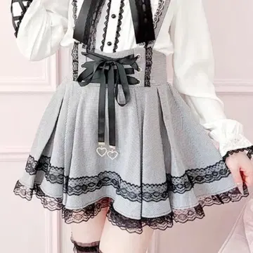 MARS 스핀들 2단 레이스 치마바지