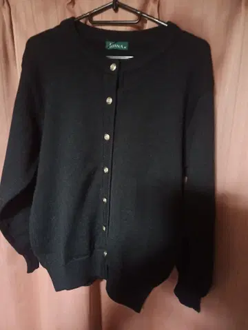 IDANA 블랙 램스울 100% 가디건 M 사이즈