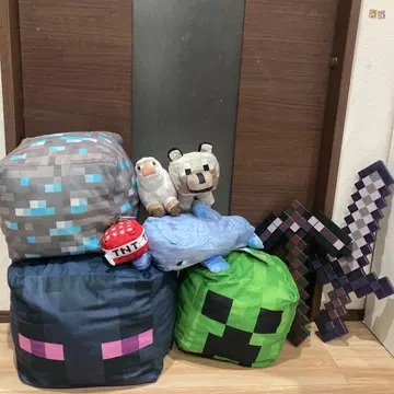 마인크래프트 봉제 인형 세트 곡괭이 검