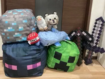마인크래프트 봉제 인형 세트 곡괭이 검