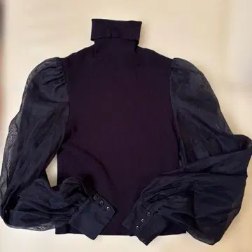 SNIDEL 블랙 터틀넥 스웨터 F 사이즈