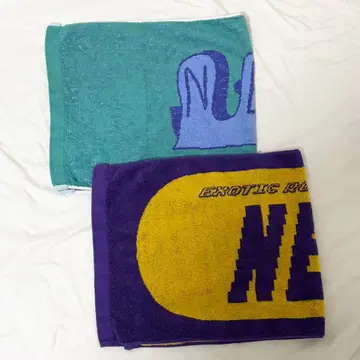 NEE 타월 여름의 사이렌 그린 보라색 러브샤 두 장 세트