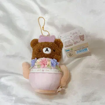 리락쿠마 코리코구의 플라워 티타임 매달리는 봉제 인형 차이로이코구마