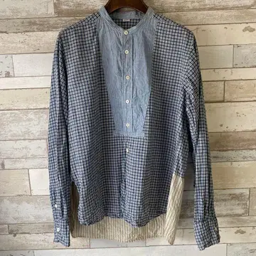 45R 밴드 카라 셔츠 절개 size 프리 일본제