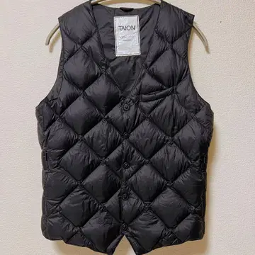 TAION 시티 싱글 다운 베스트 블랙 S 사이즈