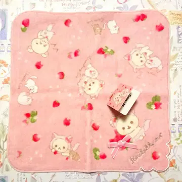 코리락쿠마 스트로베리 캣 미니 타월