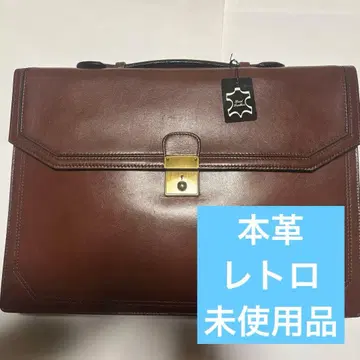 PILOT 파이롯트 천연 가죽 비즈니스 백 브라운 서류 가방 가방 가죽