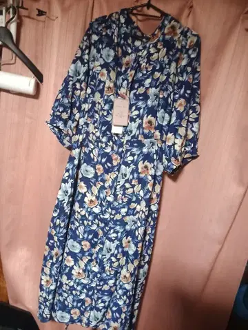 하나윤 멋진 꽃무늬 셔츠 원피스 미사용 택 포함 3L 빅 사이즈