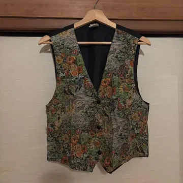 빈티지 구제 의류 올 패턴 베스트 꽃무늬 베스트