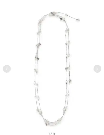 snidel Y자 목걸이 실버