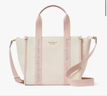 레어 kate spade 킵 캔버스 스몰 토트 핑크 KG767