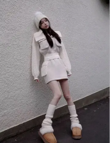 Darich 니트 콤비 맨투맨 셋업