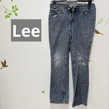 한정판 Lee 스키니진 데미지 가공 다크 블루 팬츠