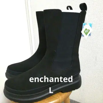 enchanted 우천 겸용 청키 밑창 사이드 고어 레인부츠 L 사이즈