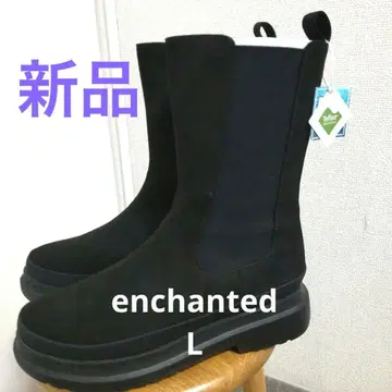 enchanted 우천 겸용 청키 밑창 사이드 고어 레인부츠