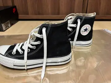 CONVERSE 블랙 하이컷 스니커즈 US5