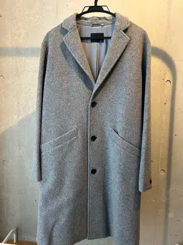 HARE 체스터 코트 그레이 M 사이즈 울 혼방