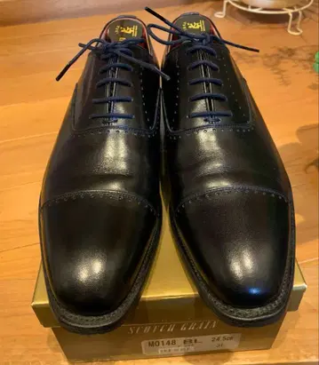 [ 새상품급 착용 1회 ] 스코치 그레인 24.5cm 블랙