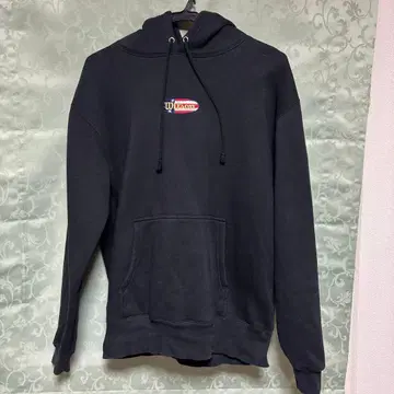 윌슨 로고 자수 블랙 후드티 L