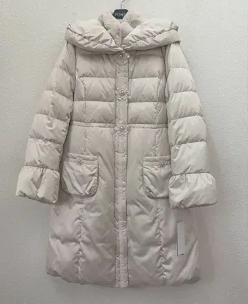 미사용 새상품 슈퍼 뷰티 에코 퍼 옷깃 다운 코트 44(L L)