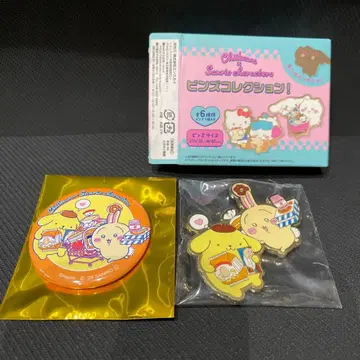 치이카와 산리오 토끼 폼폼푸딩 캔뱃지 핀즈 세트