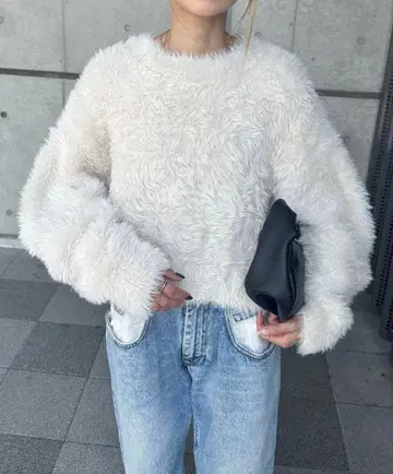 시마무라 AYA 콜라보 샤키 니트 미사용 새상품