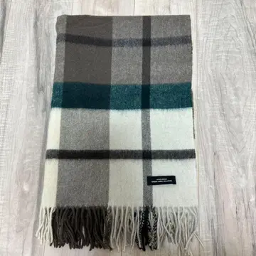 그린 라벨 릴랙싱 체크 무늬 스톨 그린 x 브라운