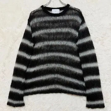 슈거힐/ 24AW 모헤어 풀오버 / 민트 스트라이프 2