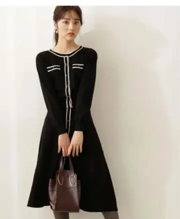 프로포션 바디 드레싱 바이컬러 니트 셋업 미인백화 게재