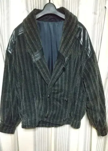 최종 가격 인하! 이탈리아제 dormeuil 울 천연 가죽 더블 재킷