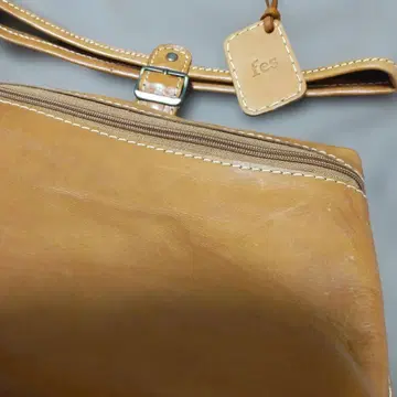 페스티벌 백팩 가죽 캔버스 캔버스 참 포함 카멜색