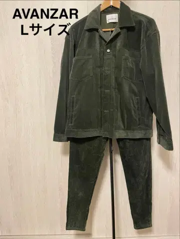 AVANZAR 코듀로이 셋업 남성용 L 카키 계열
