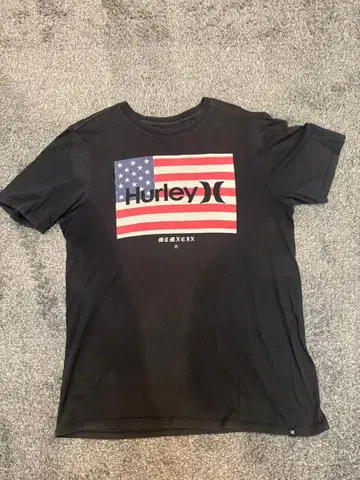 Hurley 미국 국기 프린트 T셔츠 M 사이즈