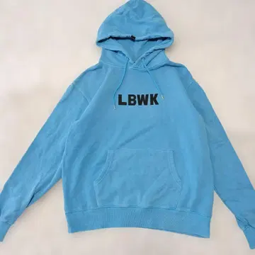 LBWK 리버티 워크 로고 스카이블루 후드 부착 후드티