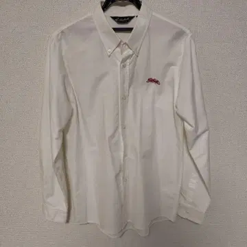 화이트 버튼 다운 셔츠 XL
