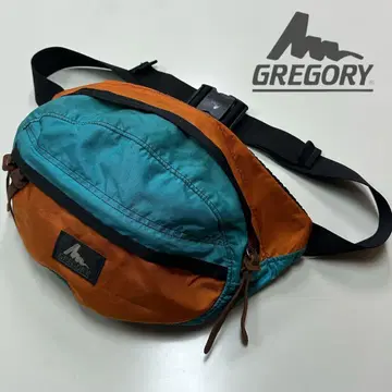 GREGORY 바디백 힙색 오렌지 터콰이즈